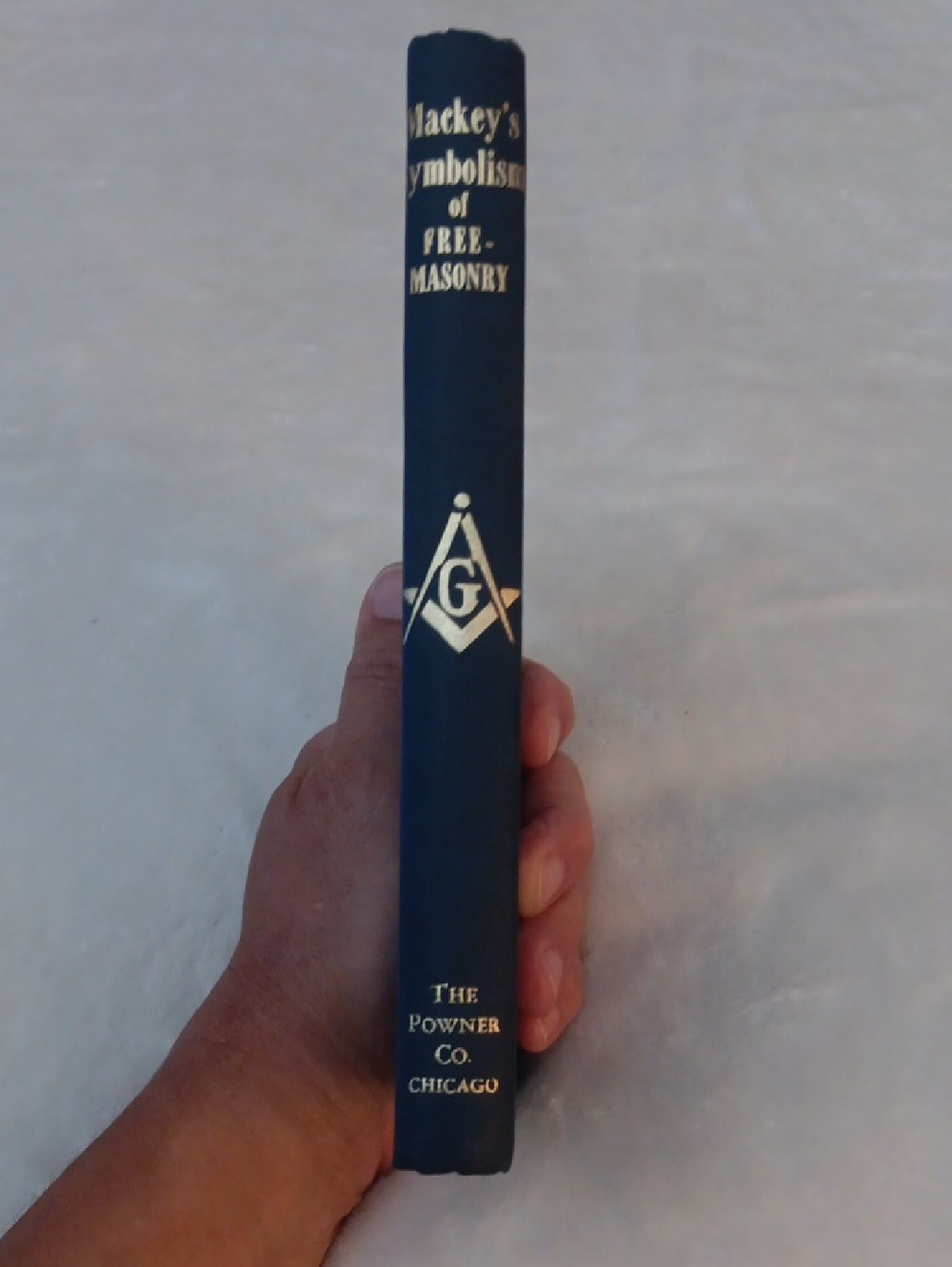 Mackey's Symbolism of Free-Masonry Hardcover - Navy Blue with Gold Emblem